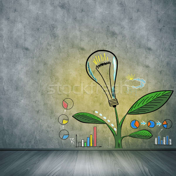 Banking Bild grünen Glühlampe Business Stock foto © adam121