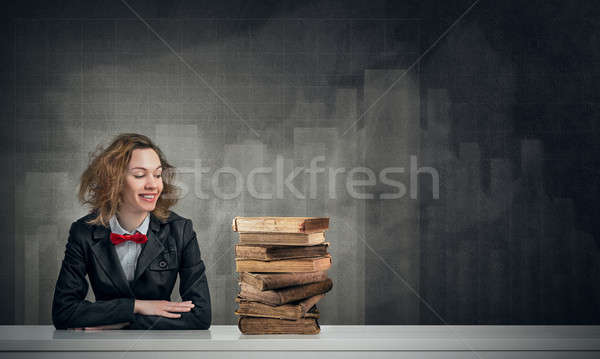 She is studying hard Stock photo © adam121
