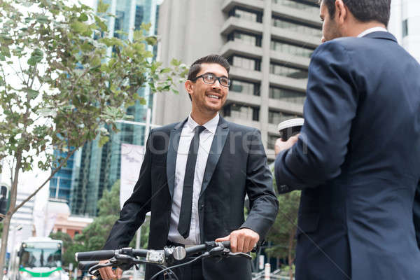 Stock photo: Two businessmen having walk