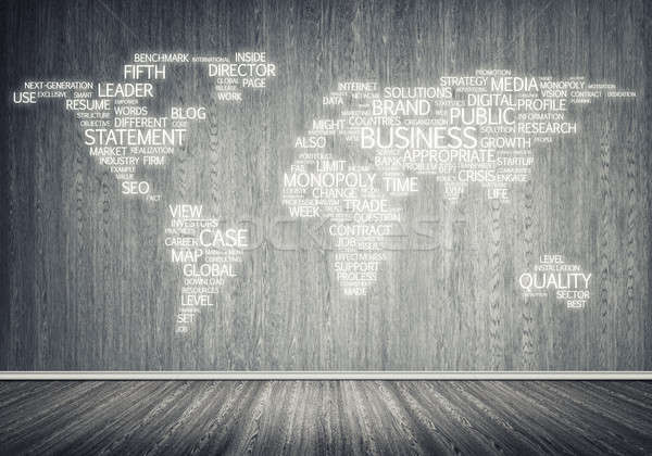 World map in typography Stock photo © adam121