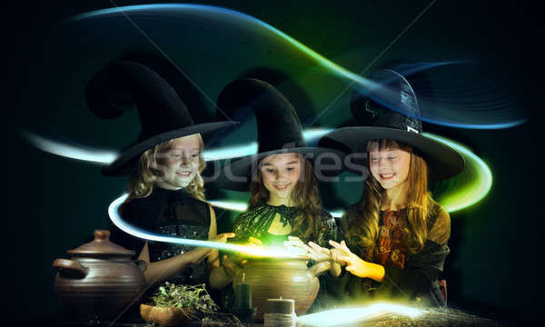 Three little witches Stock photo © adam121