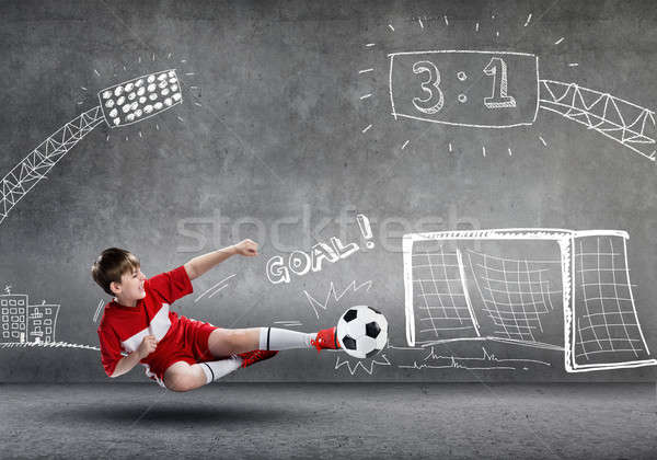 Futebol campeão escolas menino jogar Foto stock © adam121