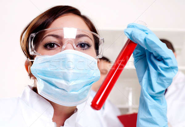 Stock photo: chemist working in the laboratory