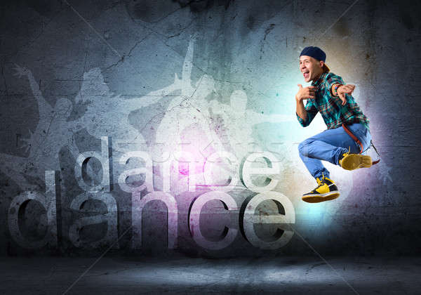 Stock fotó: Táncos · kép · fiatalember · tánc · hiphop · kollázs