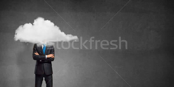 Cloud headed businessman Stock photo © adam121