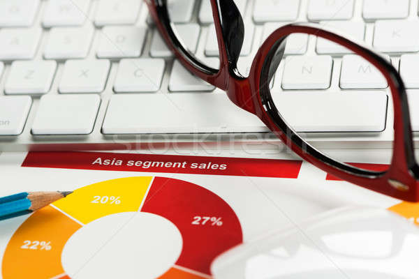 Stock photo: Preparing average sales report