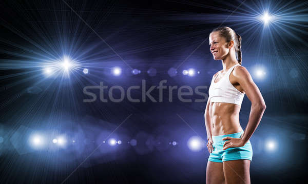 Fitnessz lány sport nő rövidnadrág felső Stock fotó © adam121