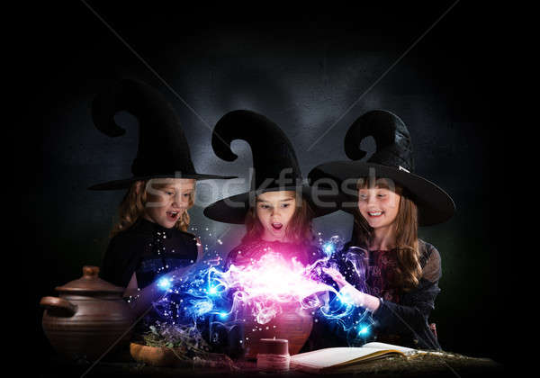 Three little witches Stock photo © adam121