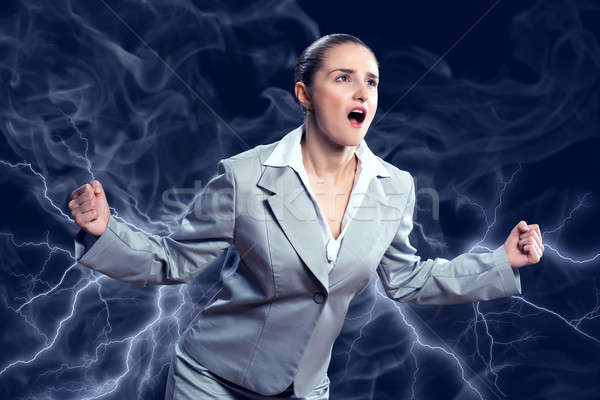 violent woman Stock photo © adam121