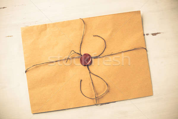 Carta selar tabela velho envelope cera Foto stock © adam121