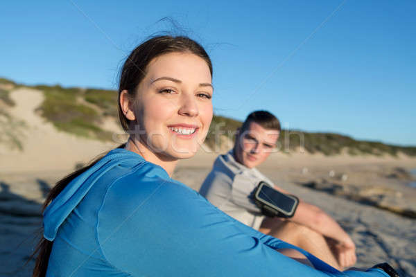 Manana ejecutar jóvenes activo Pareja Foto stock © adam121