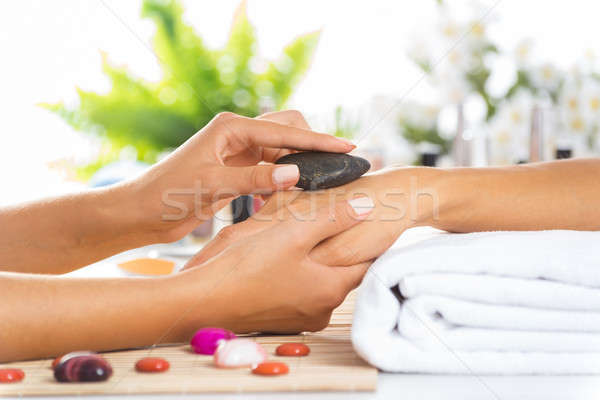 маникюр процедура женщину салона ногтя цветы Сток-фото © adam121