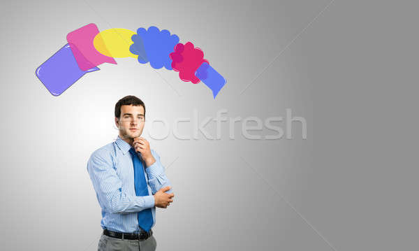 Businessman thinking about something Stock photo © adam121