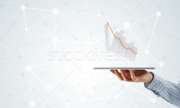 Dynamica markt verkoop zakenman hand Stockfoto © adam121