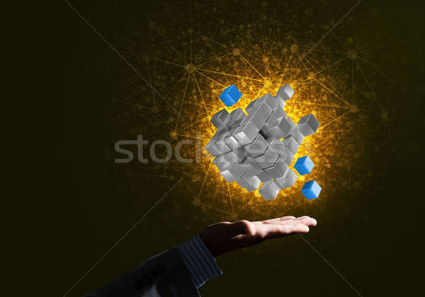 Idea of new technologies and integration presented by cube figure Stock photo © adam121