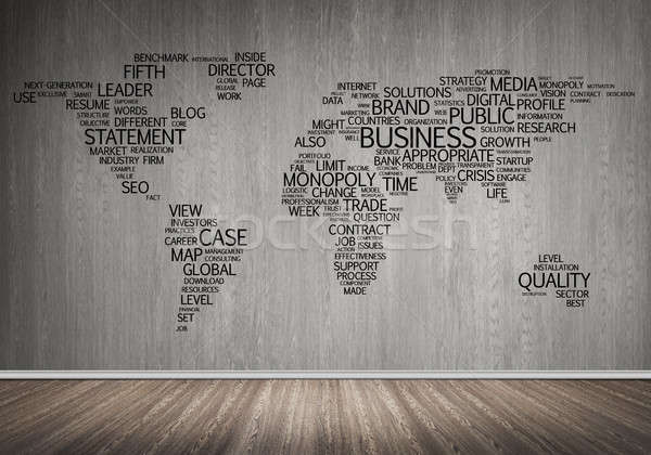 World map in typography Stock photo © adam121