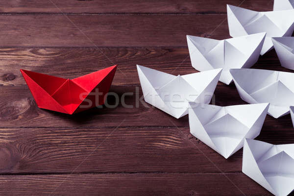 Affaires blanche couleur papier bateaux [[stock_photo]] © adam121