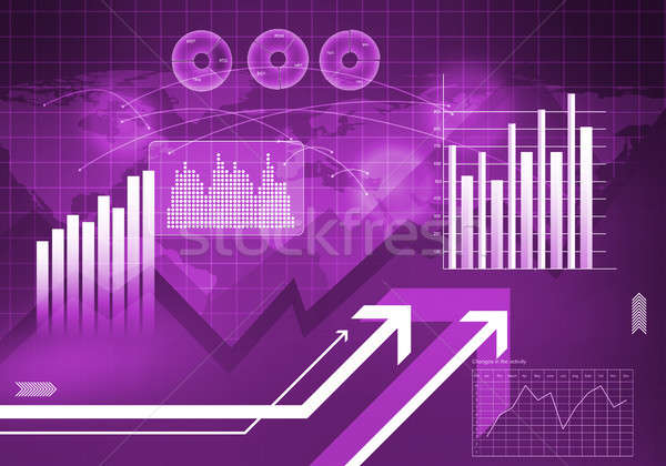 Innovatieve digitale afbeelding grafieken diagrammen Stockfoto © adam121
