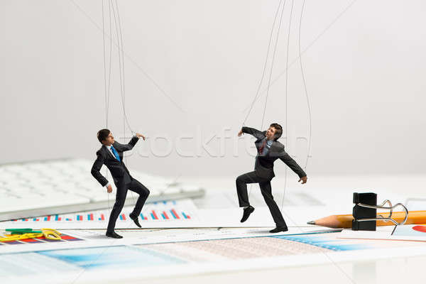 Business doll puppets on the desk Stock photo © adam121