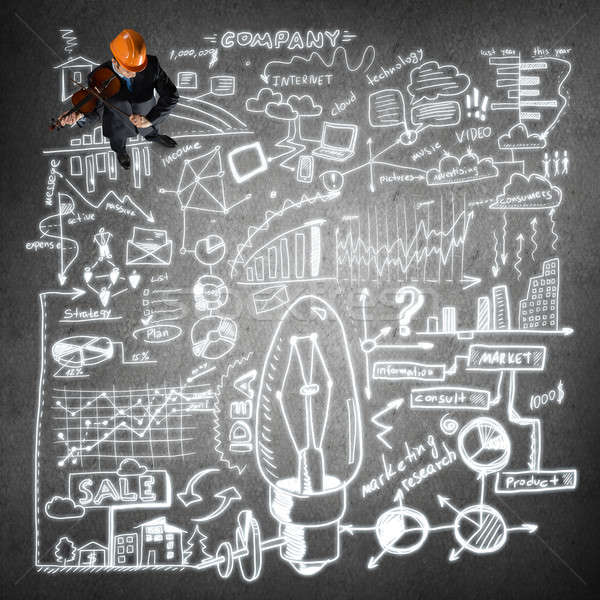 Man playing success melody Stock photo © adam121