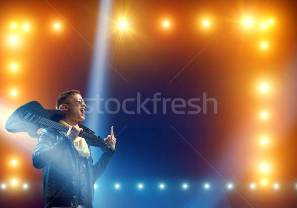 Rock star on stage Stock photo © adam121