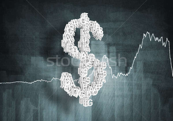 Stok fotoğraf: Dolar · para · büyük · simge · grafikler