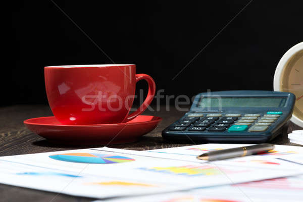Simulateur affaires papiers tasse café travail [[stock_photo]] © adam121