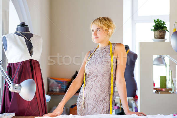 Seamstress in atelier studio Stock photo © adam121