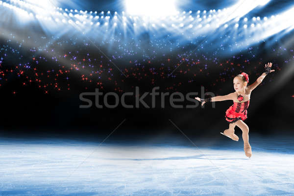 Performans genç buz göstermek patenci ışıklar Stok fotoğraf © adam121
