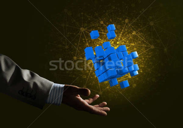 Idea of new technologies and integration presented by cube figure Stock photo © adam121