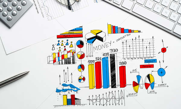 Plan rentable negocios color estrategia de negocios boceto Foto stock © adam121