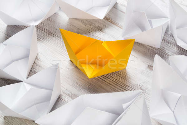 üzlet irányítás fehér szín papír hajók Stock fotó © adam121