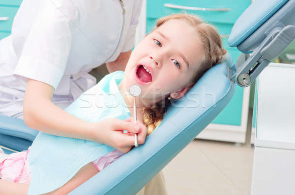 girl visiting dentists, visit the dentist Stock photo © adam121