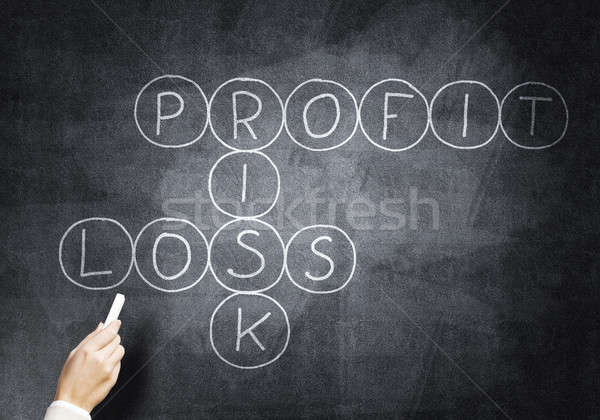 Woman draw crossword Stock photo © adam121