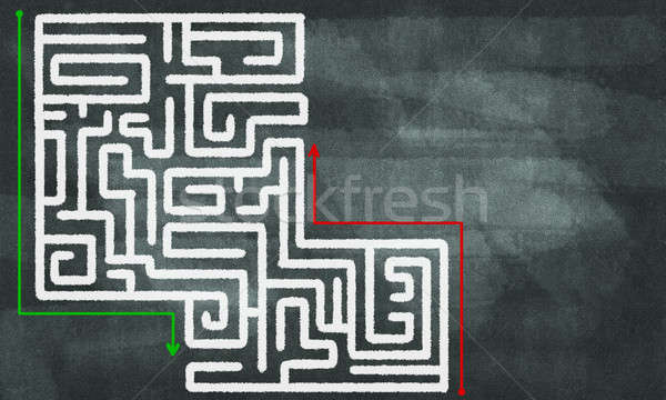 Labyrint patroon afbeelding abstract ontwerp Stockfoto © adam121