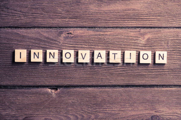 Innovation mot bois lettres design [[stock_photo]] © adam121