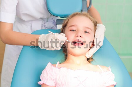 girl visiting dentists, visit the dentist Stock photo © adam121