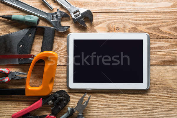 Reparatur Service beantragen Vielfalt Werkzeuge Builder Stock foto © adam121