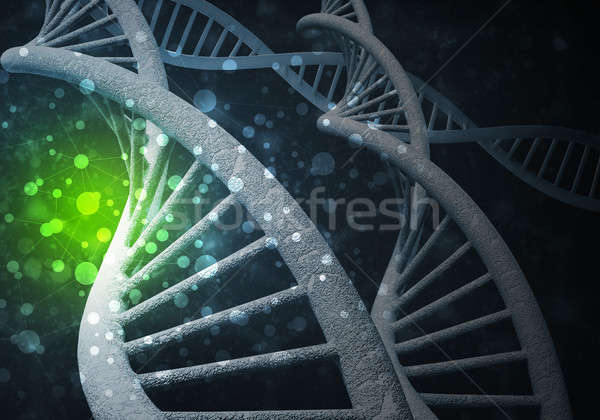 Foto stock: ADN · moléculas · fondo · imagen · ordenador · médicos