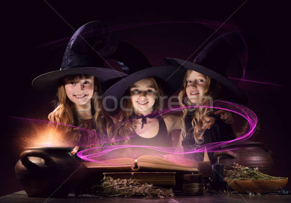 Three little witches Stock photo © adam121