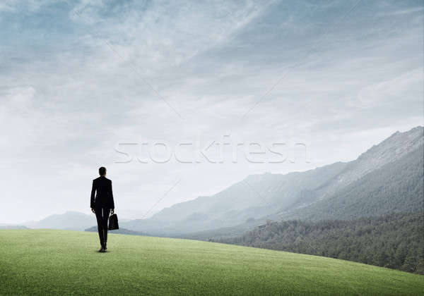 Stock photo: Achieving top of success