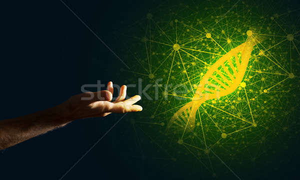 Bilim tıp teknoloji kavramlar DNA karanlık Stok fotoğraf © adam121