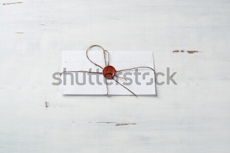 Lettre sceau table vieux enveloppe cire [[stock_photo]] © adam121