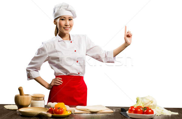 Stock photo: Asian female chef