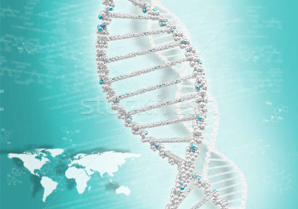 DNA helix against the colored background Stock photo © adam121