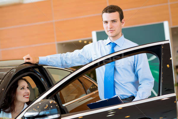 Consultant in the showroom and the buyer Stock photo © adam121