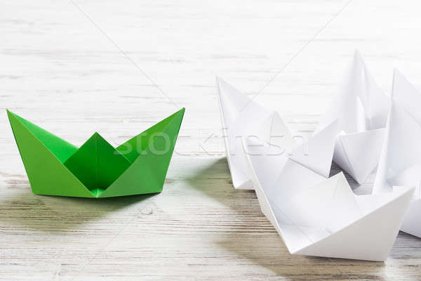 Affaires blanche couleur papier bateaux [[stock_photo]] © adam121