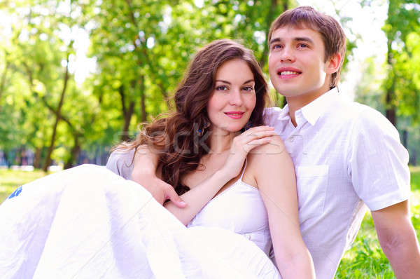 Stock photo: couple in the park