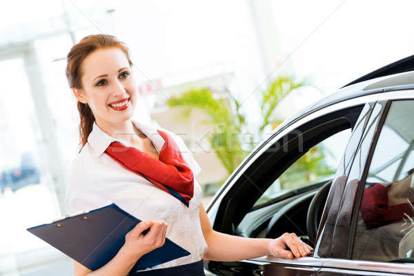 young woman in a showroom consultant Stock photo © adam121