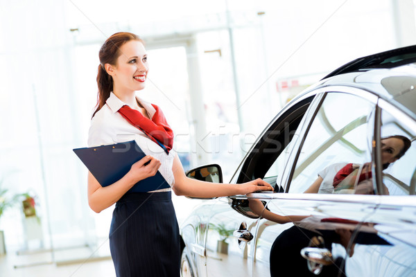 young woman in a showroom consultant Stock photo © adam121